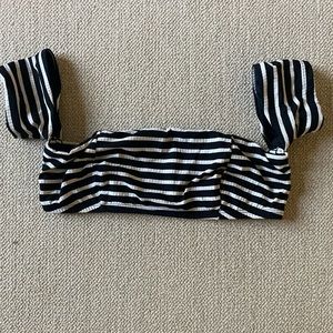 Vitamin A bikini top with sleeves.